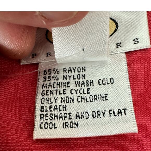 Talbots Large Petite Womens Salmon Pink Short Sleeve Stretch Top NWT - Picture 12 of 12